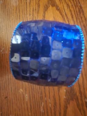 Charming Charlie Blue Mosaic Cuff Bracelet